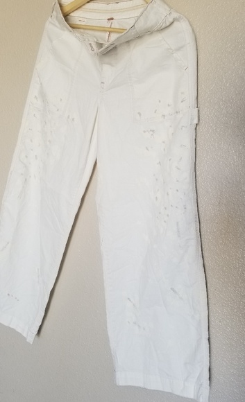 💐FP💐Ivory Splatter Wide Pants - Picture 6 of 6